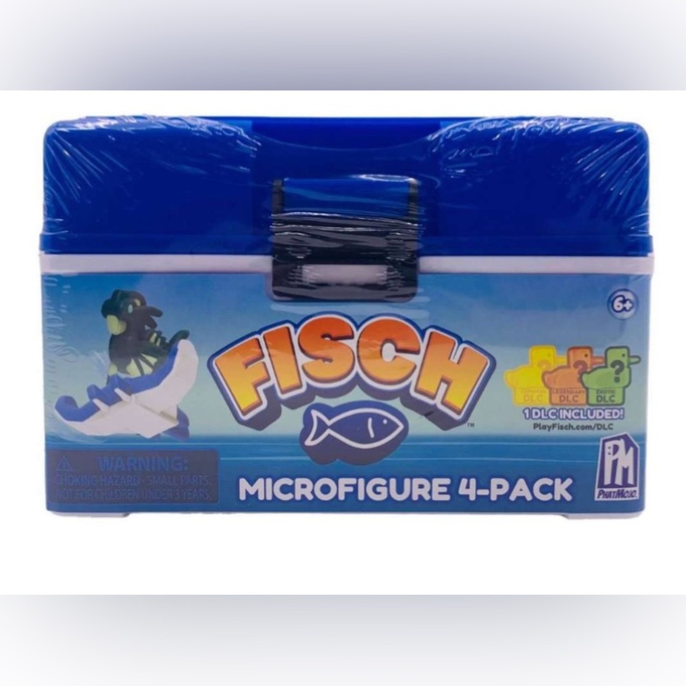 Fisch Microfigure Mystery 4-Pack [4 RANDOM Figures & 1 DLC Included!] Blue